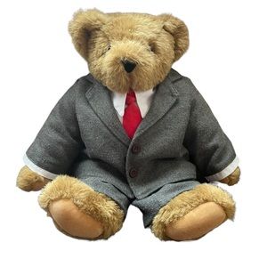 Vermont Teddy Bear in Suit with Red Tie